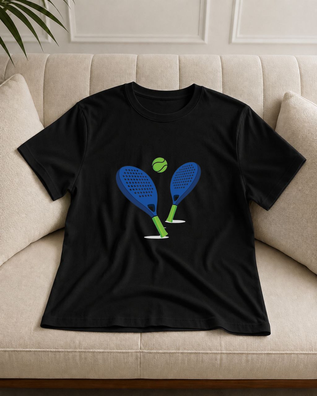 تیشرت سوپر اسپرت راکت و توپ پدل Padel