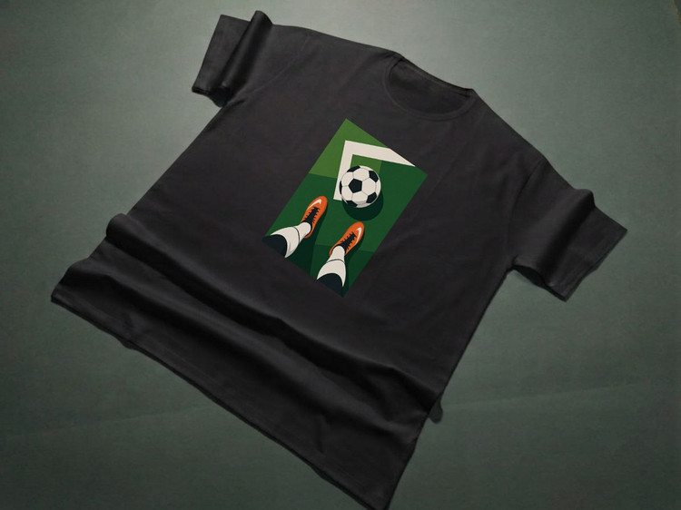 تیشرت طرح زمین و توپ فوتبال football