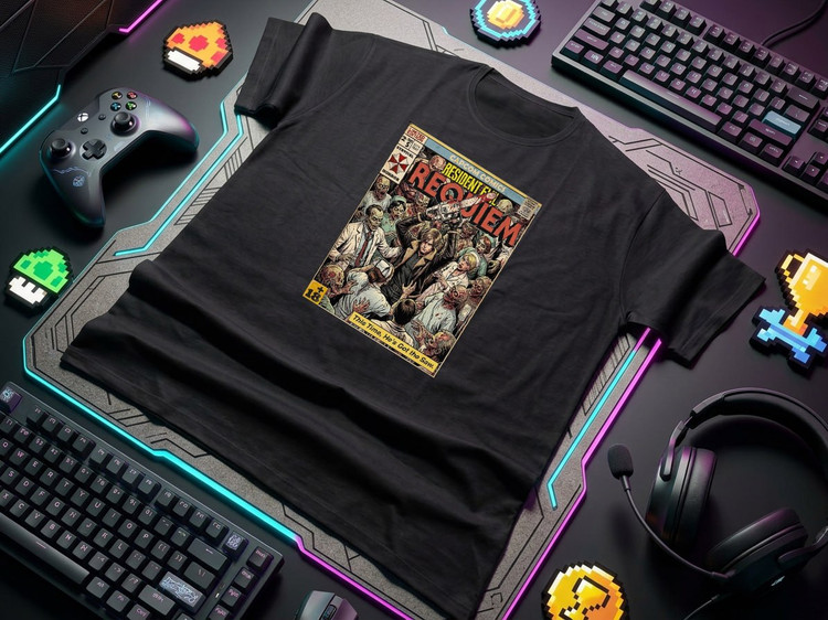 تیشرت طرح رزیدنت ایول لیان اسکات کندی video game