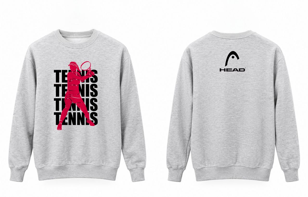 سویشرت طوسی ملانژ تنیس Tennis